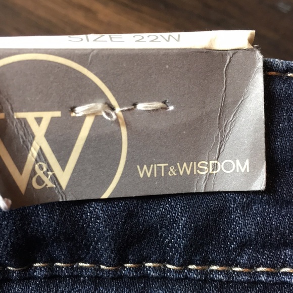 WIT & WISDOM Ab Solution Indigo Jeans Size 22W - Picture 10 of 13